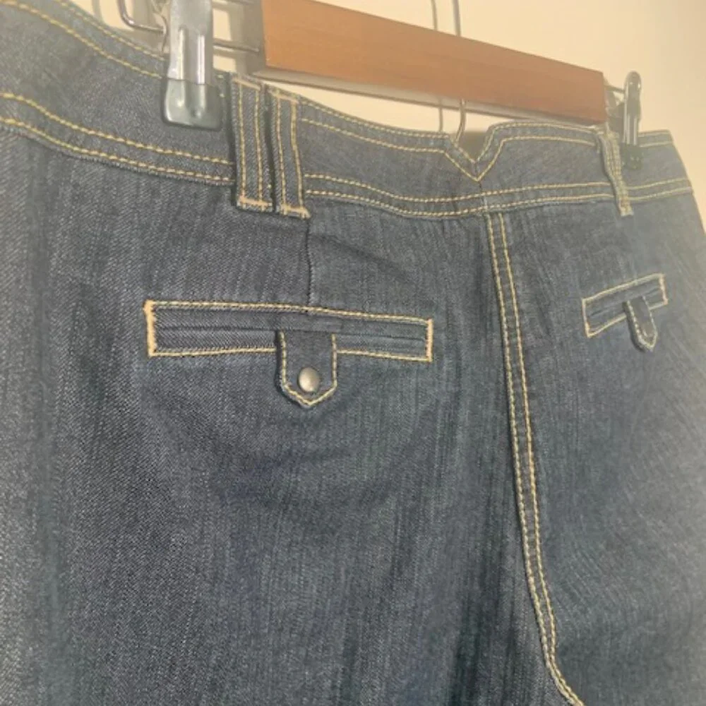 NWOT Loft Women Curvy Boot Cut Dark Wash Jeans - Size 12 - Picture 7 of 8